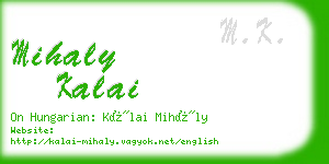 mihaly kalai business card